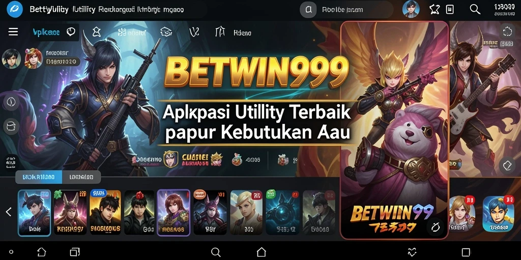 Tampilan utama BETWIN999 menampilkan berbagai alat Utility.