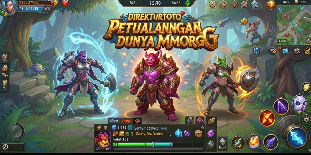 Tampilan gameplay seru di dunia MMORPG yang luas.