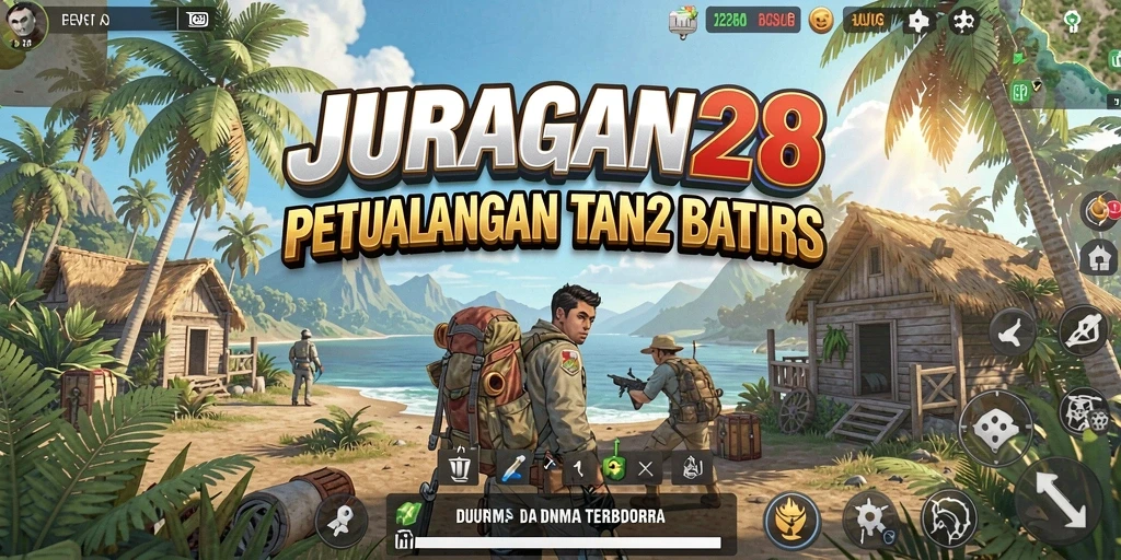 Tangkapan layar gameplay JURAGAN28 yang menampilkan eksplorasi dunia terbuka.