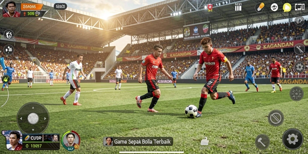 Tampilan gameplay KAGANDAN dengan momen seru di lapangan.