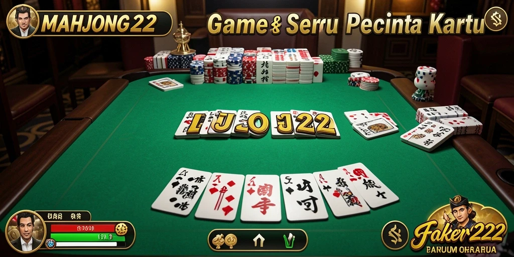 Tampilan menarik dari gameplay Poker di MAHJONG222.
