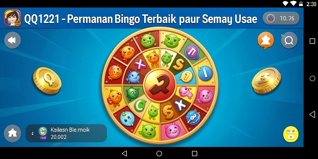 Tampilan gameplay seru dalam permainan Bingo QQ1221.