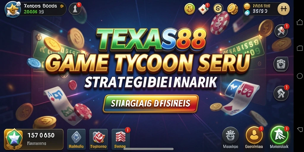 Tampilan gameplay TEXAS88 yang memukau dengan fitur Tycoon.